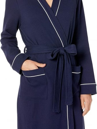 Halat de baie pentru femei Amazon Essentials, bleumarin, XXL [2]