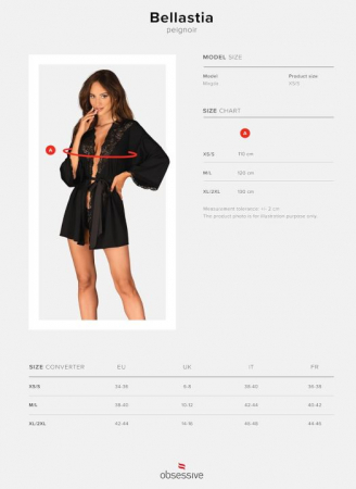 Halat de nopte pentru femei Obsessive, negru, M/L [4]