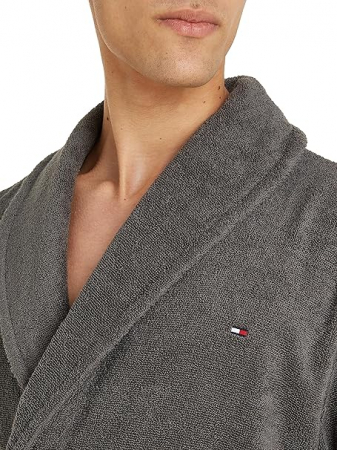 Halat de baie pentru bărbați Tommy Hilfiger, bumbac, gri, S [4]