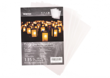 Hârtie de calc transparent WINTEX A4, Pachet de 135 [0]
