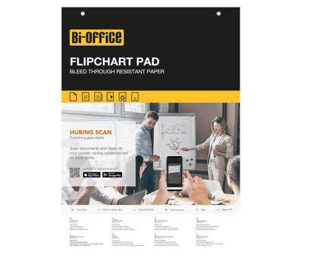 Hartie si produse din hartie - Hartie flipchart Bi-Office, A1, 4 blocuri x 20 coli, 55 g/m2