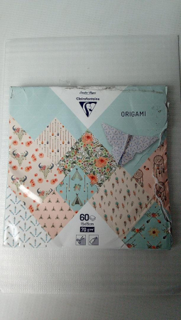 Hârtie Origami Clairefontaine 95348C, 60 de coli, 15 x 15 cm, 70 g/m² [1]
