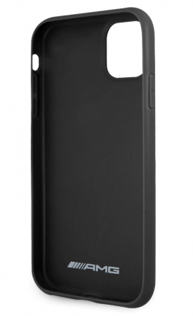 Husă AMG Mercedes AMHCN61DOLBK pentru iPhone 11, piele neagră de 6,1 inci [3]