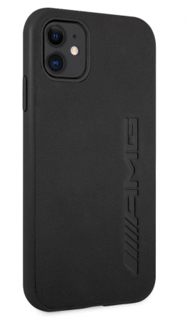 Husă AMG Mercedes AMHCN61DOLBK pentru iPhone 11, piele neagră de 6,1 inci [6]