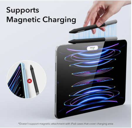 Husa Apple Pencil 2 din silicon ESR Apple Pencil Cover, negru [3]