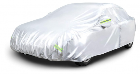 Accesorii Auto - Husă auto rezistentă la intemperii Amazon Basics, PEVA cu bumbac, berline de până la 457 cm