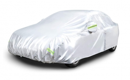 Intretinere & Cosmetica auto - Husă auto rezistentă la vreme rea Amazon Basics - 150D Oxford, pentru Sedanuri de până la 4,3 metri