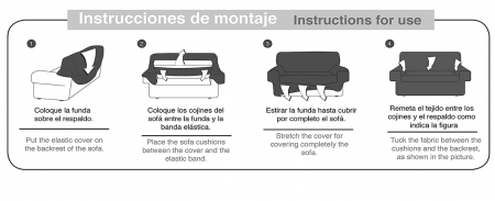 Husa Canapea Elastica Martina Home, 2 Locuri, gri [3]