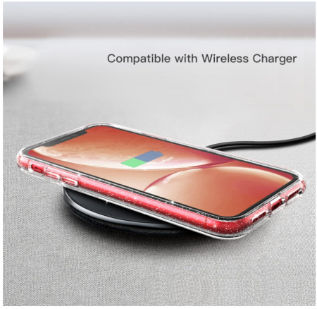 Husă cu sclipici JETech pentru iPhone XR de 6,1 inchi, transparentă [5]