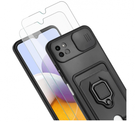 Husă cu șnur Zallagre pentru Samsung Galaxy A22 5G, negru [2]