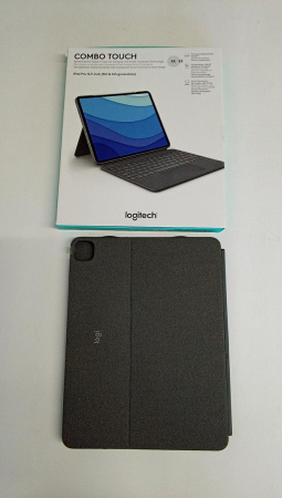 Husa cu tastatura Logitech Combo Touch pentru iPad Pro 12,9 inchi (a 5-a, a 6-a gen: 2021, 2022), AZERTY franceză, Gri [1]
