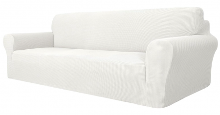 Textile si covoare - Husa de canapea Ystyle, 4 locuri cu cotiera, 233-293 cm, alb