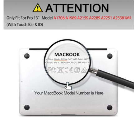 Husă de laptop TeDaWen pentru MacBook Pro 13 inch, versiunea 2022-2020 [6]