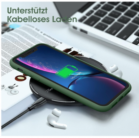 Husă de protecție din silicon lichid Flyzoo compatibilă cu iPhone XR, verde [6]