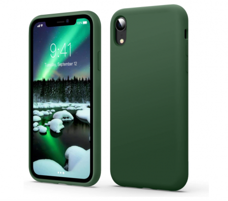 Huse Telefoane - Husă de protecție din silicon lichid Flyzoo compatibilă cu iPhone XR, verde