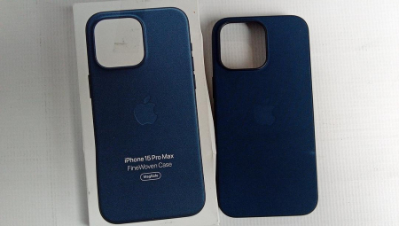 Husă de telefon Apple iPhone 15 Pro Max FineWoven cu MagSafe, Pacific Blue [1]