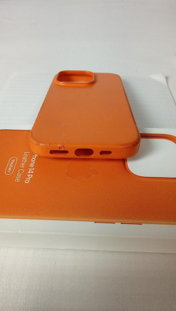 Husă de telefon din piele pentru Apple iPhone 14 Pro cu MagSafe, Portocaliu [2]