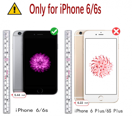 Husă din piele MONASAY pentru iPhone 6/6s, 4,7 inchi, visiniu [2]