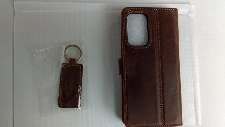 Husă din piele naturala SURAZO pentru Samsung Galaxy A53 5G 4G (nucă) [2]