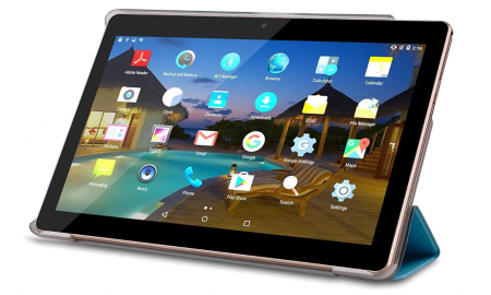 Husă din piele pentru tableta YOTOPT 10,1 inchi/Doar 4G + 64G (K107), albastru [3]