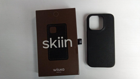 Husă din piele WIIUKA pentru iPhone 15 Pro, negru vintage [1]