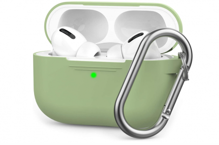 Laptop, Tablete & Telefoane - Husă din silicon AHASTYLE pentru Apple AirPods Pro 2019, verde
