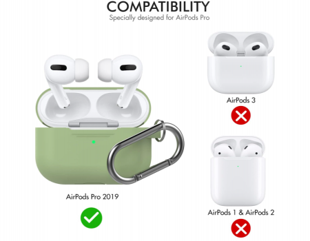 Husă din silicon AHASTYLE pentru Apple AirPods Pro 2019, verde [2]