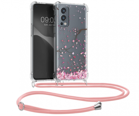 Textile camera - Husa din silicon cu snur Kwmobile pentru OnePlus Nord 2 5G