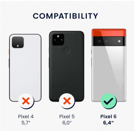 Husa din silicon Kwmobile pentru Google Pixel 6, Neagra Mat [6]