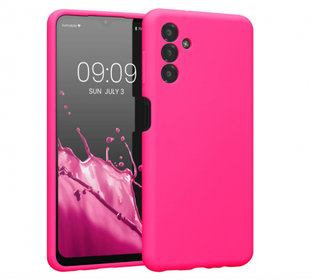 Laptop, Tablete & Telefoane - Husa din silicon Kwmobile pentru Samsung Galaxy A13 5G, Roz neon