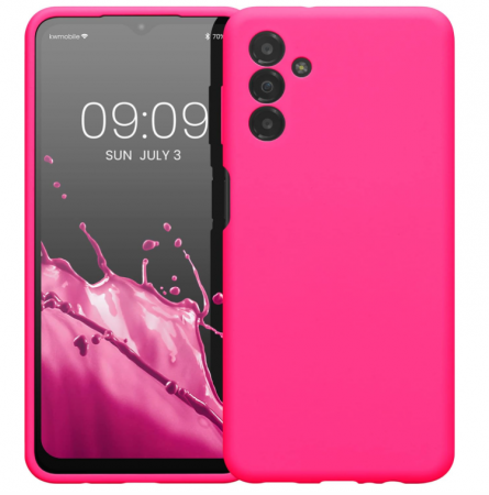 Husa din silicon Kwmobile pentru Samsung Galaxy A13 5G, Roz neon [4]