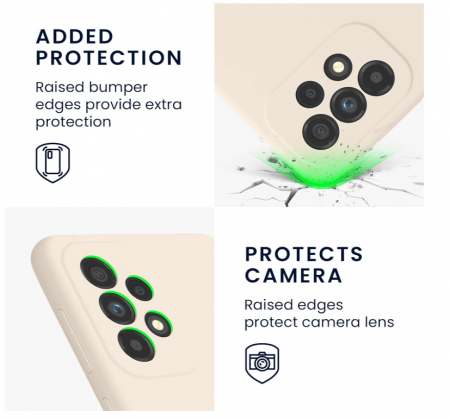 Husa din silicon Kwmobile pentru Samsung Galaxy A33 5G, Crem mat [2]