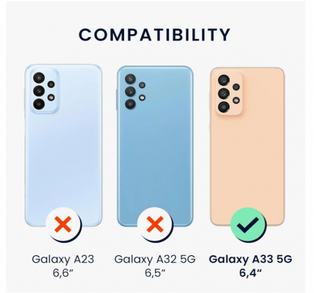 Husa din silicon Kwmobile pentru Samsung Galaxy A33 5G, Crem mat [5]