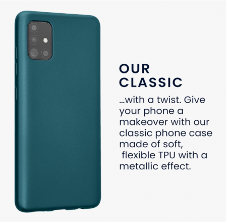 Husa din silicon kwmobile pentru Samsung Galaxy A5, Albastru Caraibe metalic [3]