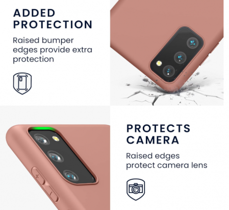 Husa din silicon Kwmobile pentru Samsung Galaxy S20 FE, roz trandafir [3]