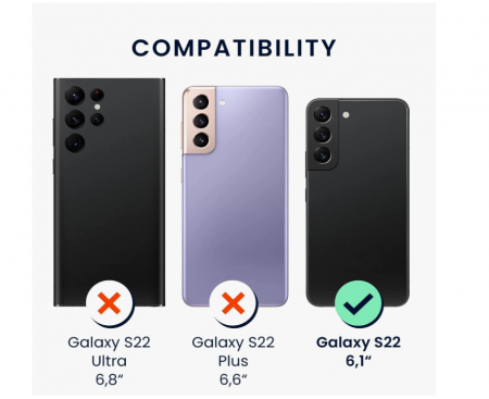 Husa din silicon Kwmobile pentru Samsung Galaxy S22, Coral neon [2]