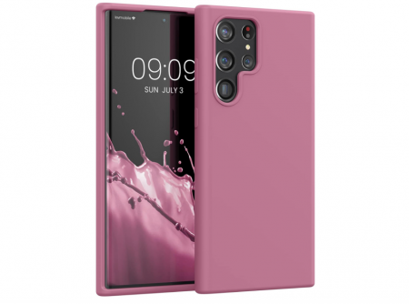 Laptop, Tablete & Telefoane - Husa din silicon kwmobile pentru Samsung Galaxy S22 Ultra, Roz