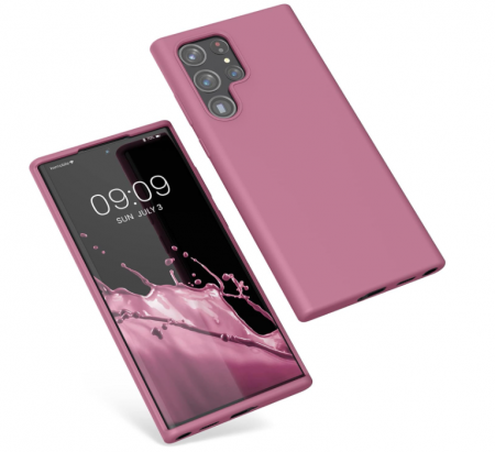 Husa din silicon kwmobile pentru Samsung Galaxy S22 Ultra, Roz [6]