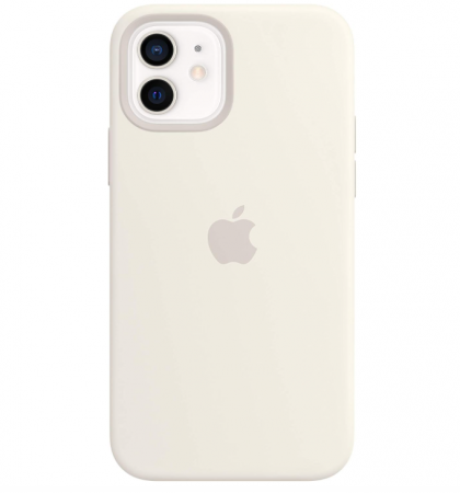Huse Telefoane - Husă din silicon pentru Apple iPhone 12 | 12 Pro cu MagSafe albă