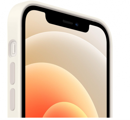 Husă din silicon pentru Apple iPhone 12 | 12 Pro cu MagSafe albă [2]