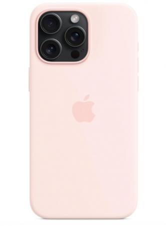 Husă din silicon pentru Apple iPhone 15 Pro Max cu MagSafe, roz deschis [4]