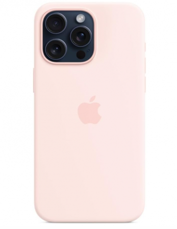 Husă din silicon pentru Apple iPhone 15 Pro Max cu MagSafe, roz deschis [2]