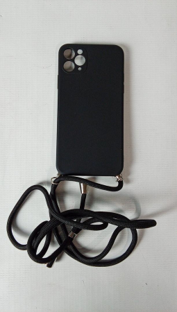 Husă din silicon pentru iPhone 11 Pro Max cu șnur , negru [1]