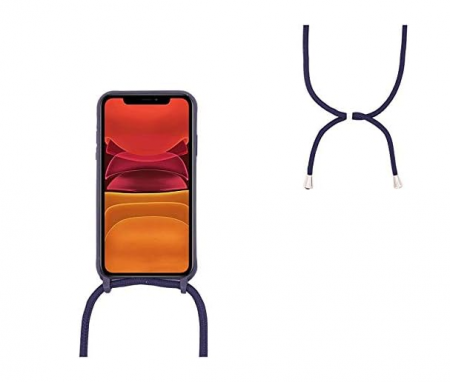 Husă din silicon pentru telefon cu snur prindere la gat MEVIS pentru Samsung Galaxy A32 4G, negru [4]