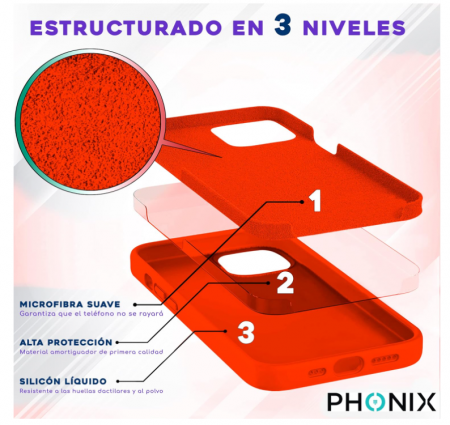 Husă din silicon Phonix pentru iPhone 14 Pro MAX, rosu [4]