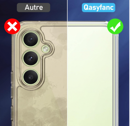 Husă din silicon Qasyfanc pentru Samsung Galaxy A54 5G + 2 folii protectoare de ecran, transparentă [6]