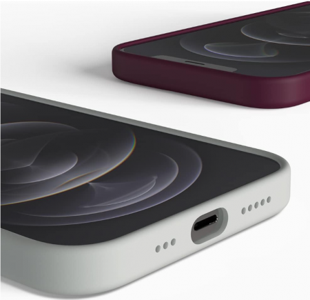 Husă din silicon Sinjimoru pentru iPhone 12/12 Pro pentru MagSafe, Navy Blue [4]