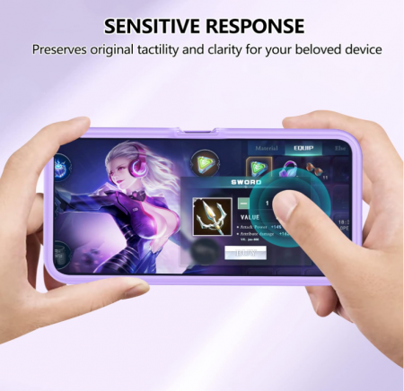 Husă din silicon Tawarror pentru Xiaomi Redmi Note 11/Redmi Note 11S 4G cu protectie de ecran încorporată, violet [6]