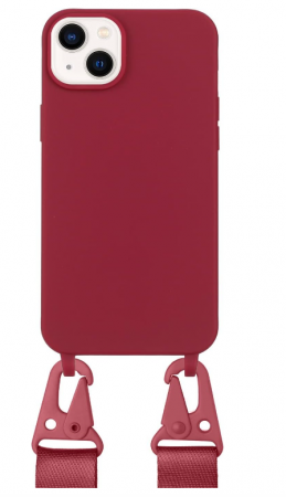 Husă din silicon Vrupin pentru iPhone 13 + 2 folii de protectie pentru ecran, roșu [2]