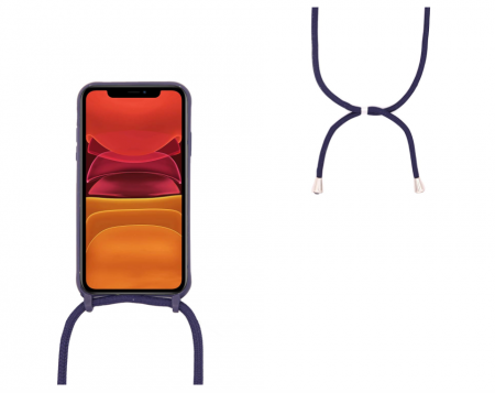 Husă din silicon Xingting EU pentru iPhone 11 Pro cu șnur, auriu roz [2]